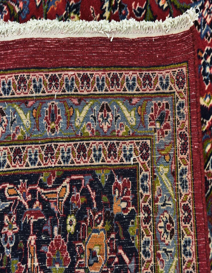 Detail image of  9' 6 x 12' 7  Hand Knotted Mashad Persian Wool Rug