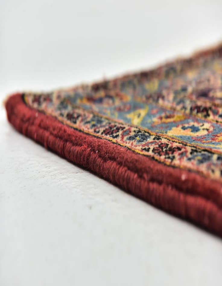 Detail image of  9' 9 x 13' 2  Hand Knotted Mashad Persian Wool Rug