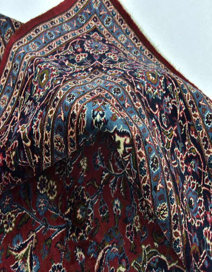 Detail image of  9' 9 x 12' 7  Hand Knotted Mashad Persian Wool Rug