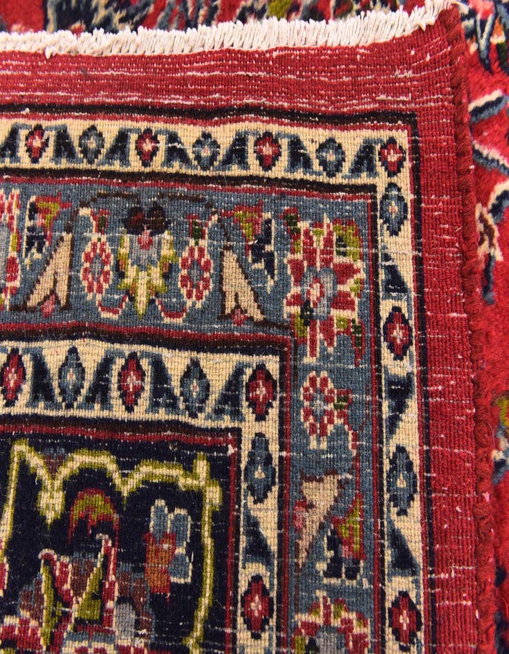 Detail image of  9' 9 x 12' 8  Hand Knotted Mashad Persian Wool Rug