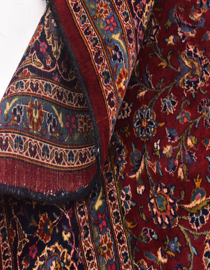 Detail image of 9' 9 x 12' 10 Hand Knotted Mashad Persian Wool Rug