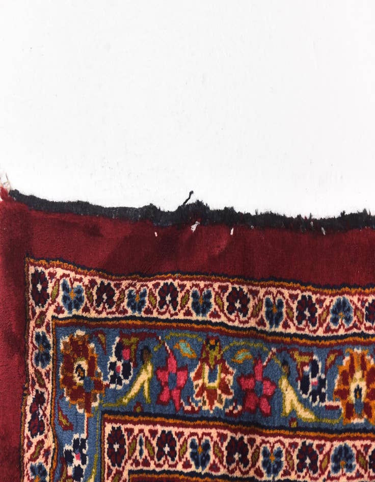 Detail image of 9' 9 x 12' 10 Hand Knotted Mashad Persian Wool Rug