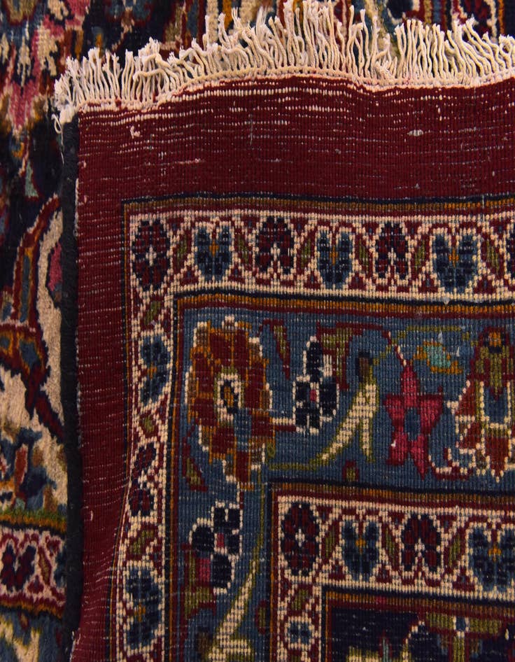 Detail image of 9' 9 x 12' 10 Hand Knotted Mashad Persian Wool Rug