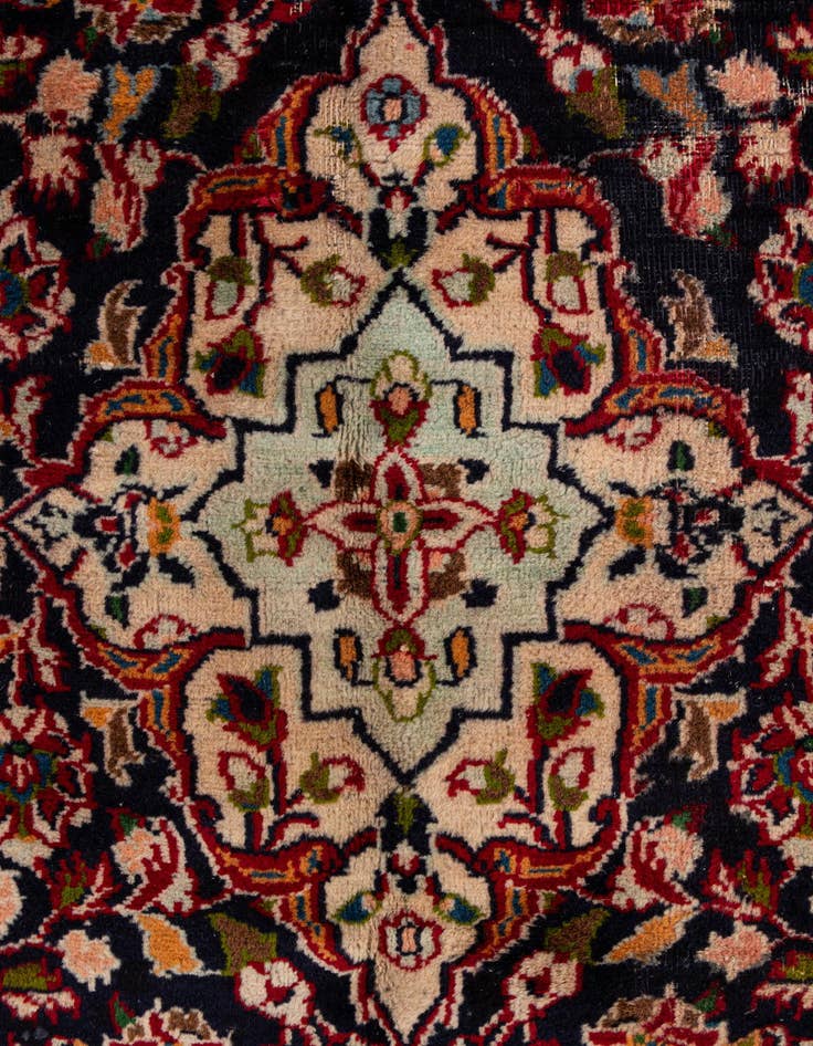 Detail image of  9' 10 x 12' 7  Hand Knotted Mashad Persian Wool Rug