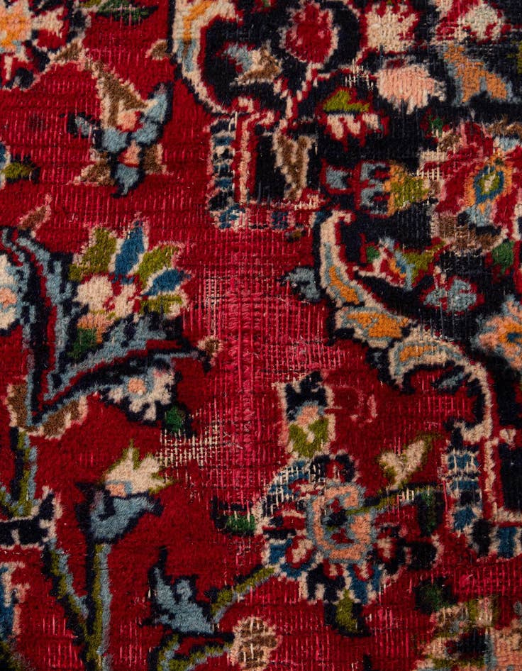 Detail image of  9' 10 x 12' 7  Hand Knotted Mashad Persian Wool Rug
