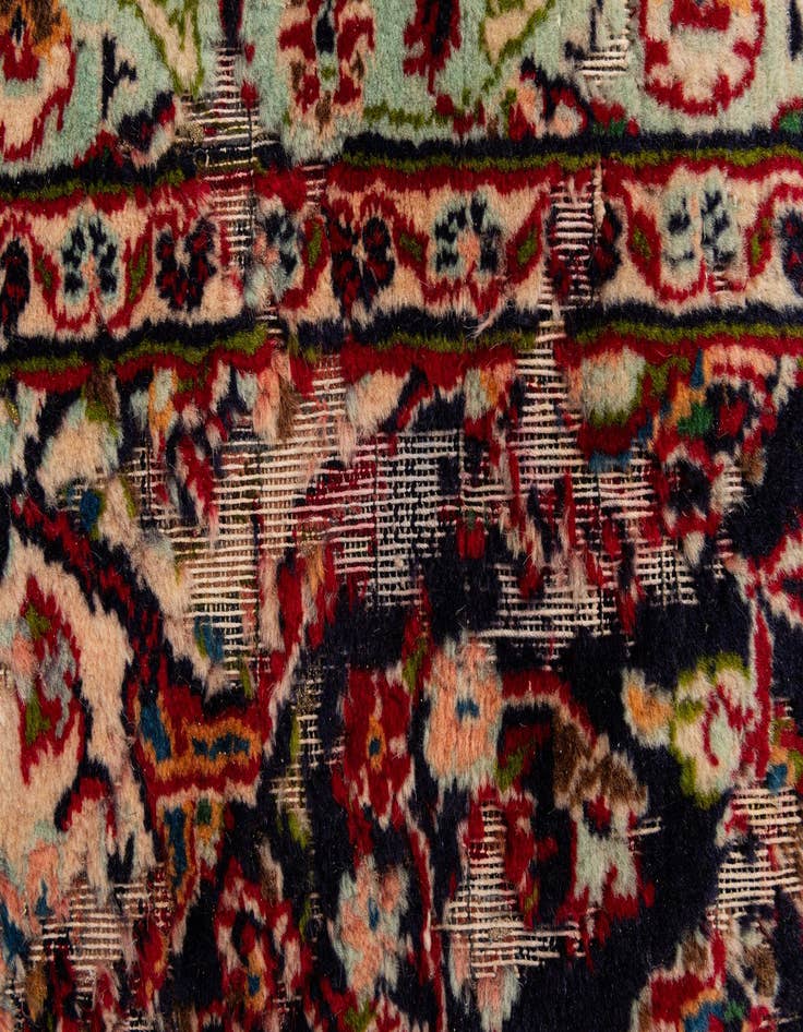 Detail image of  9' 10 x 12' 7  Hand Knotted Mashad Persian Wool Rug