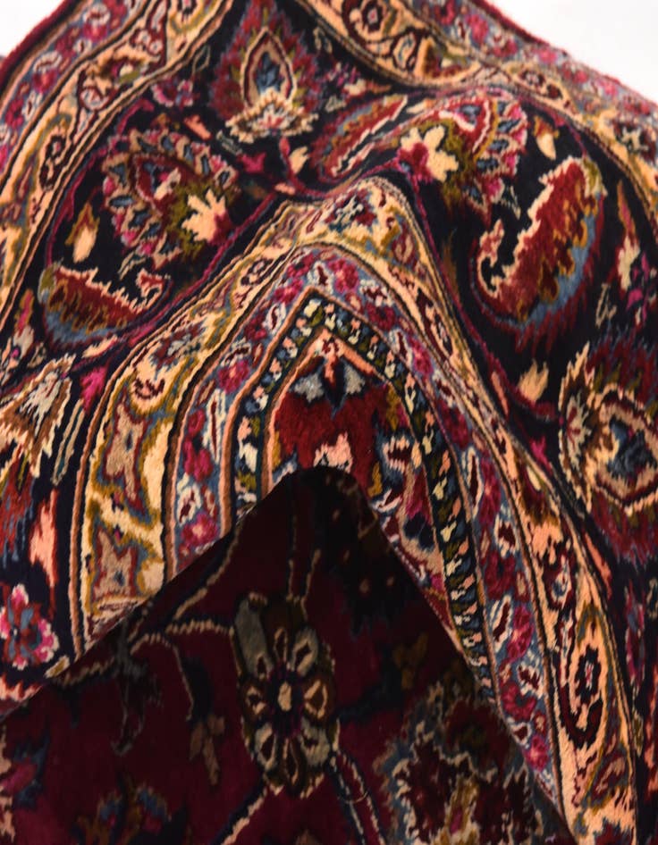 Detail image of  9' 8 x 13'  Hand Knotted Mashad Persian Wool Rug