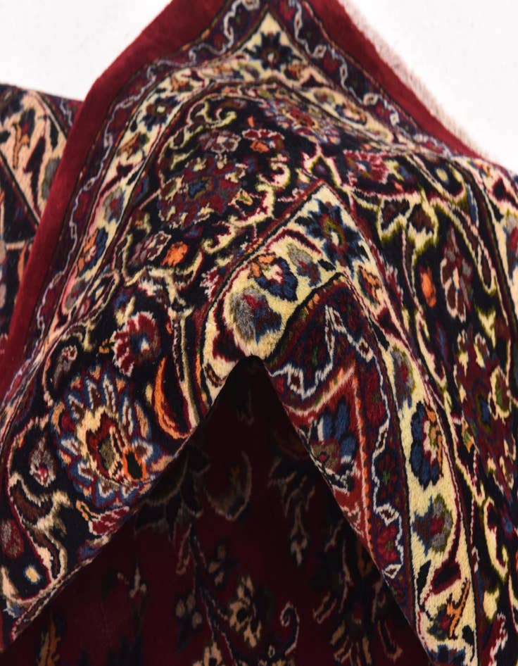 Detail image of  9' 9 x 12' 8  Hand Knotted Mashad Persian Wool Rug