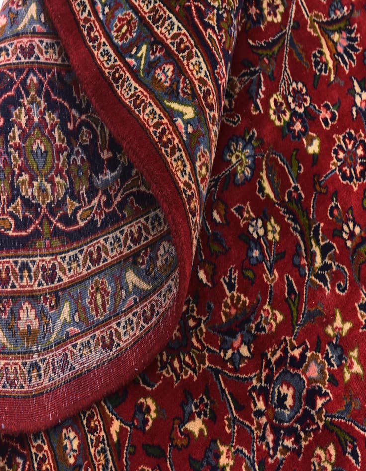 Detail image of  9' 9 x 12' 9  Hand Knotted Mashad Persian Wool Rug