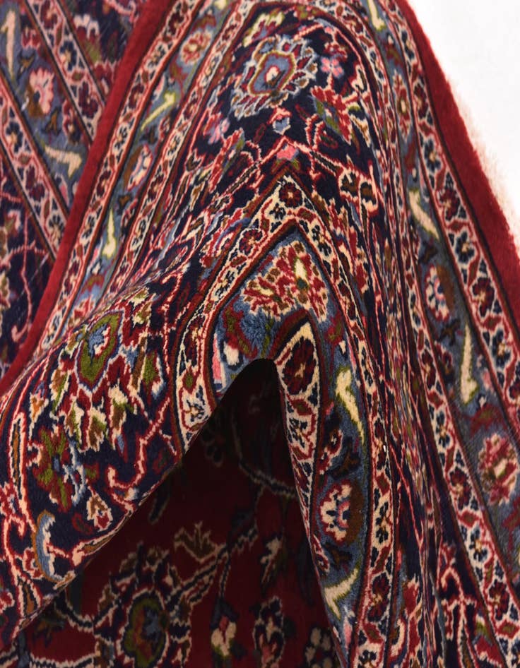 Detail image of  9' 9 x 12' 9  Hand Knotted Mashad Persian Wool Rug