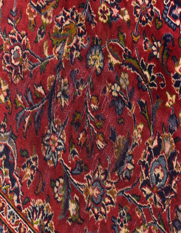 Detail image of  9' 9 x 12' 9  Hand Knotted Mashad Persian Wool Rug