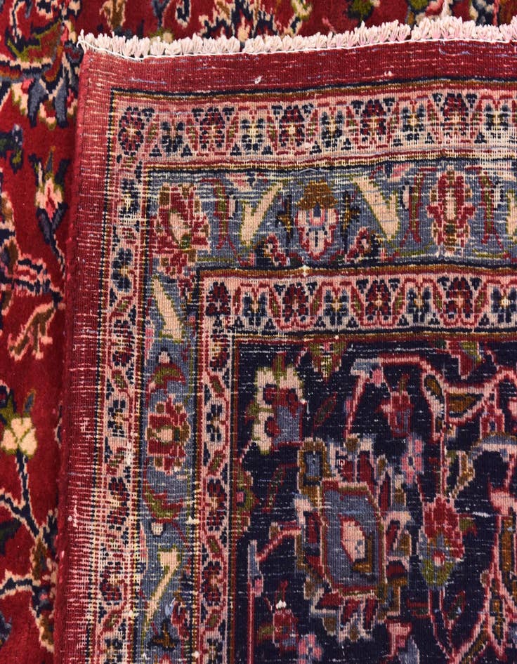 Detail image of  9' 9 x 12' 9  Hand Knotted Mashad Persian Wool Rug