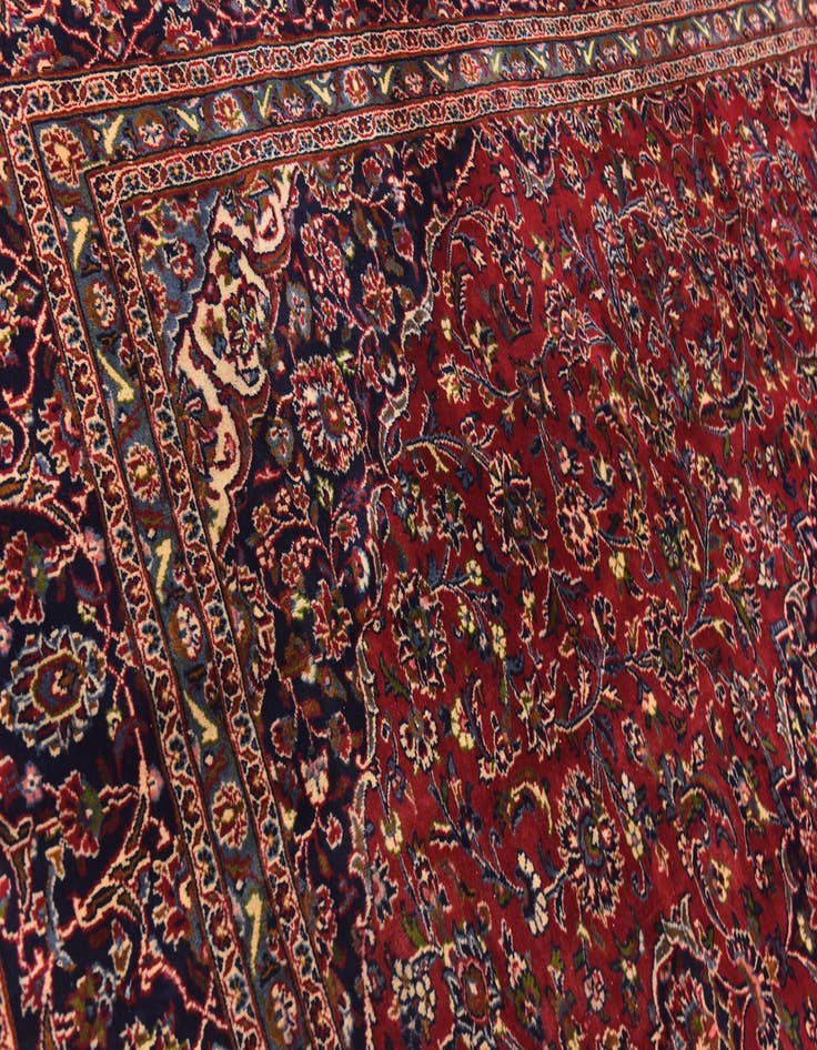 Detail image of  9' 9 x 12' 9  Hand Knotted Mashad Persian Wool Rug