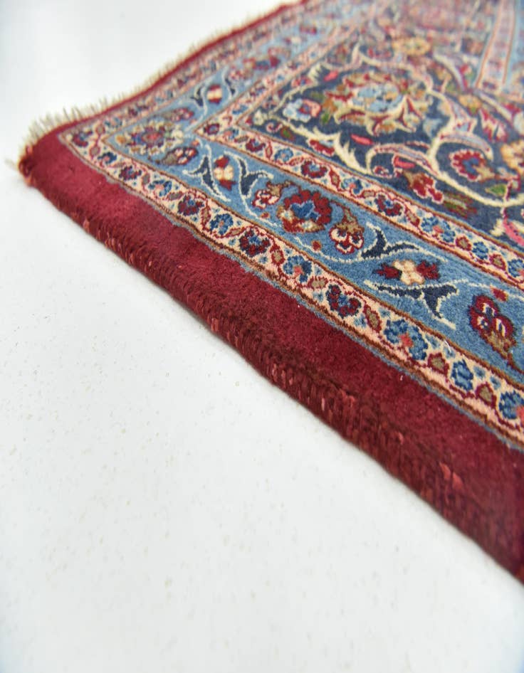 Detail image of  9' 9 x 12' 9  Hand Knotted Mashad Persian Wool Rug