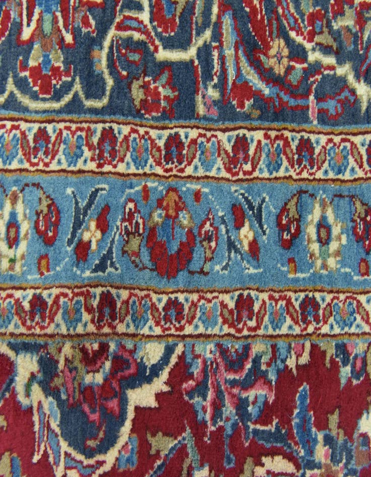 Detail image of  9' 9 x 12' 9  Hand Knotted Mashad Persian Wool Rug