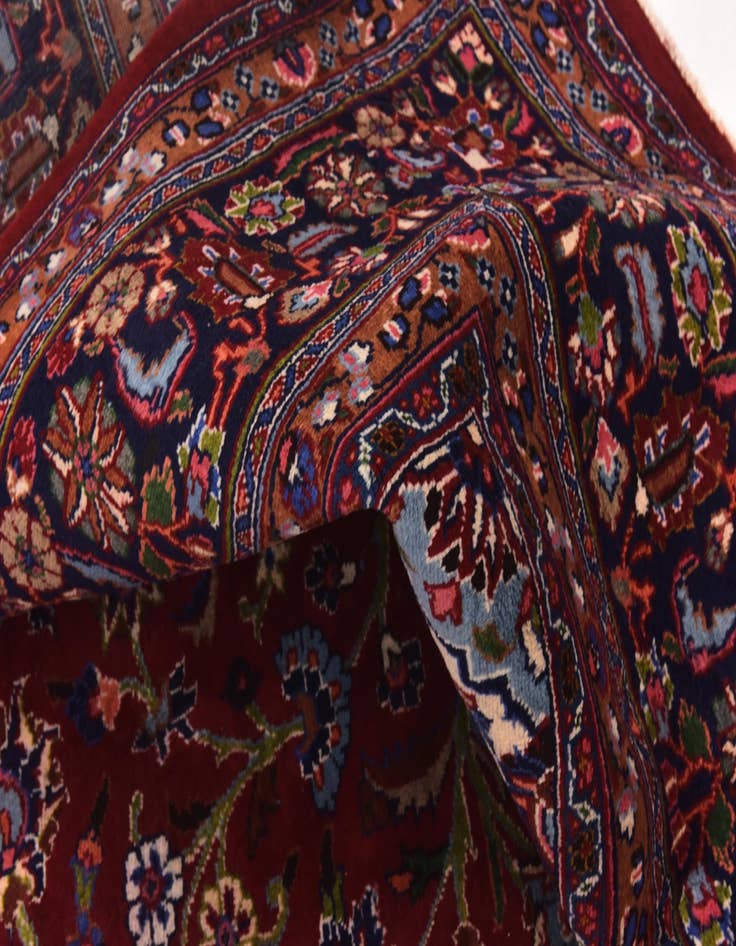 Detail image of  9' 8 x 12' 10  Hand Knotted Mashad Persian Wool Rug