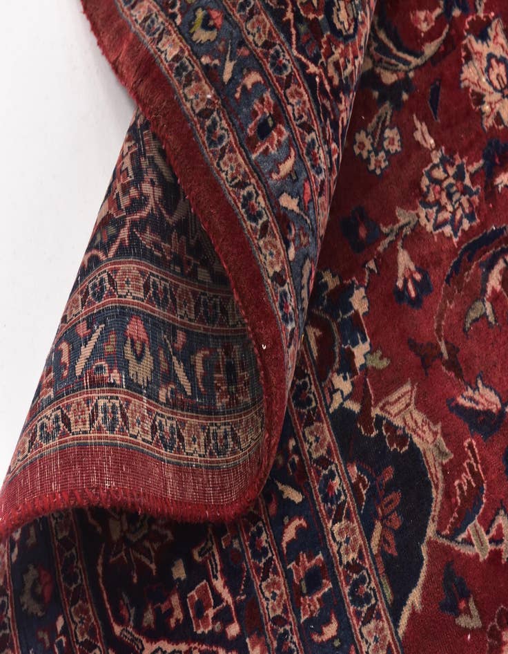 Detail image of  9' 10 x 12' 8  Hand Knotted Mashad Persian Wool Rug