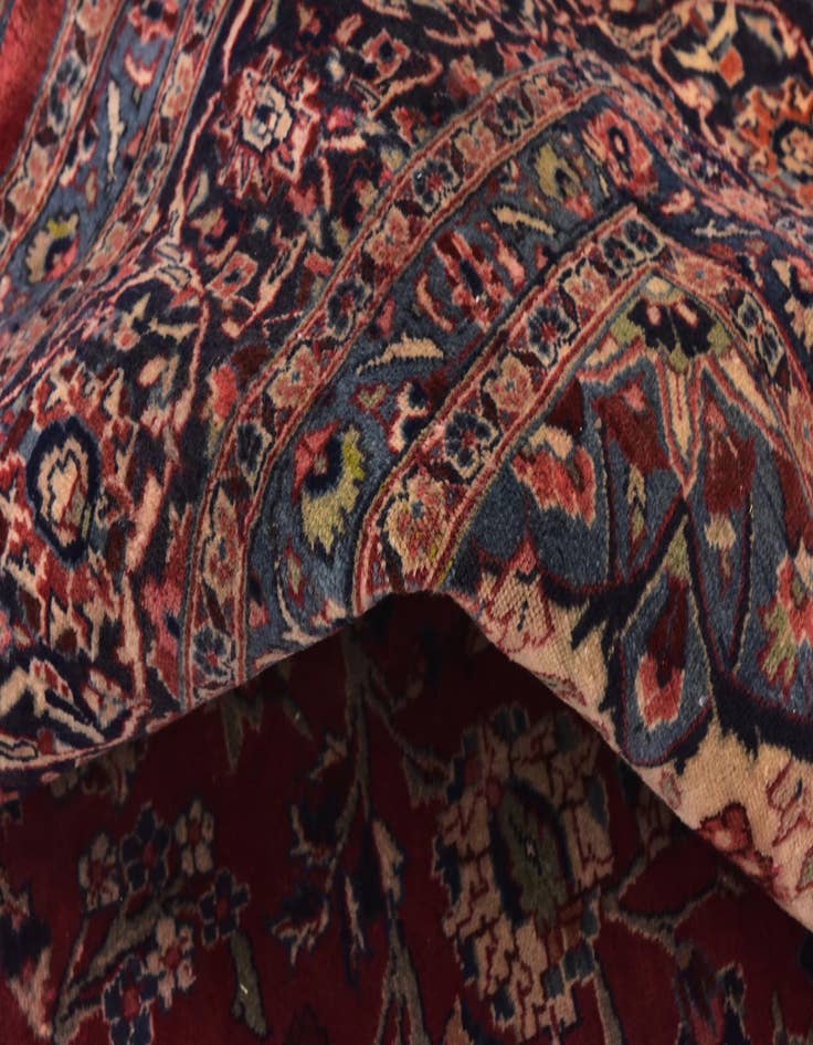 Detail image of  9' 10 x 12' 8  Hand Knotted Mashad Persian Wool Rug