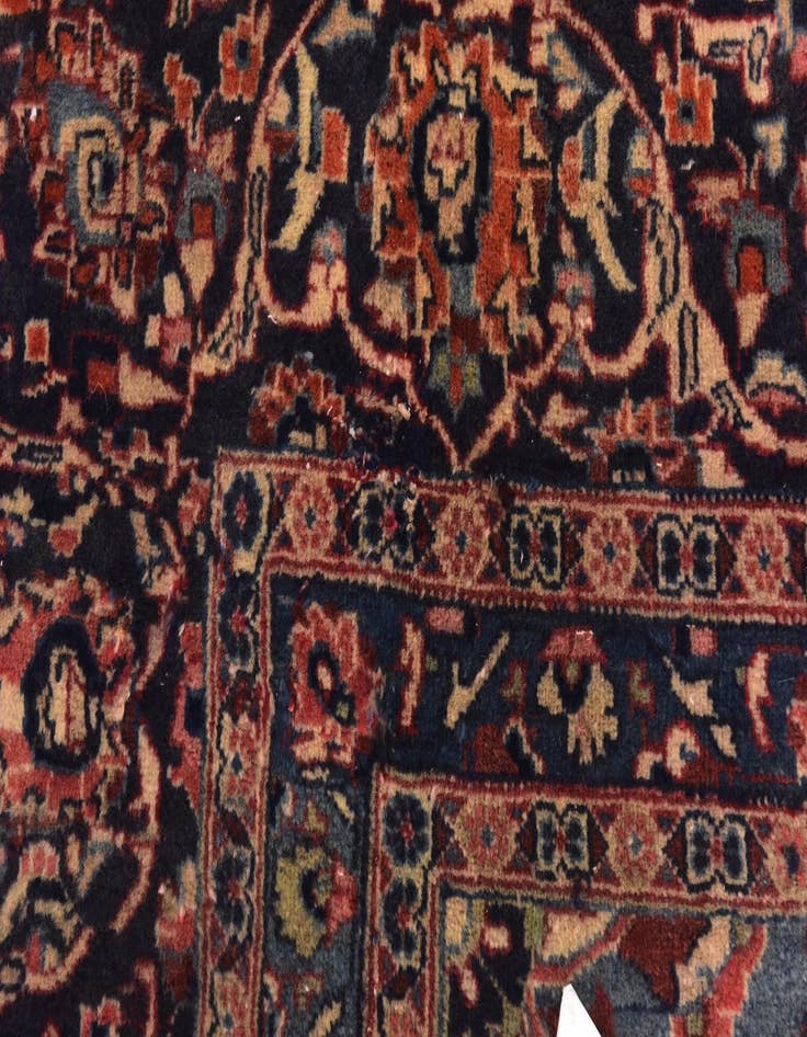 Detail image of  9' 10 x 12' 8  Hand Knotted Mashad Persian Wool Rug