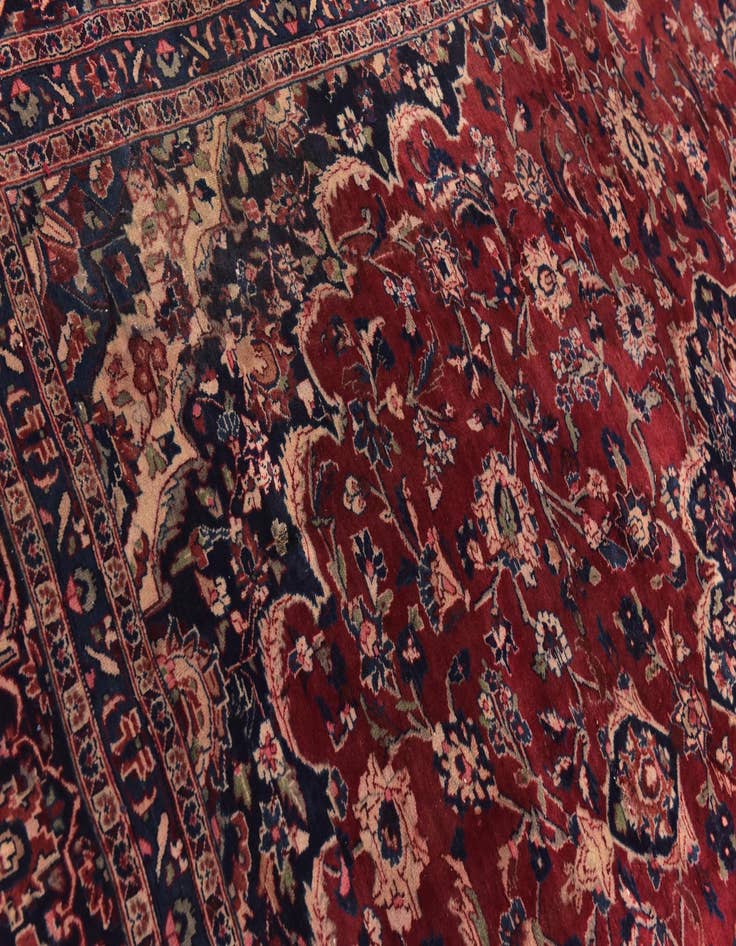 Detail image of  9' 10 x 12' 8  Hand Knotted Mashad Persian Wool Rug