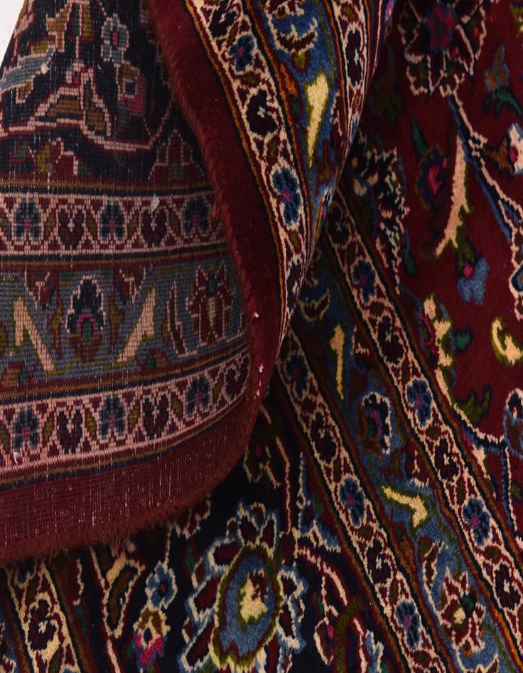 Detail image of  9' 9 x 12' 6  Hand Knotted Mashad Persian Wool Rug