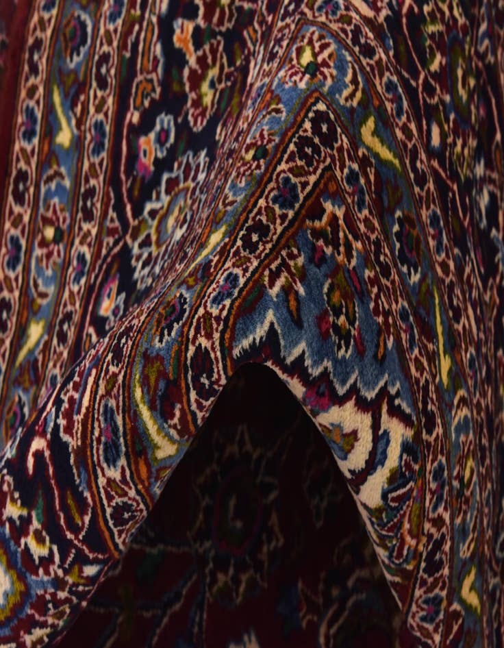 Detail image of  9' 9 x 12' 6  Hand Knotted Mashad Persian Wool Rug