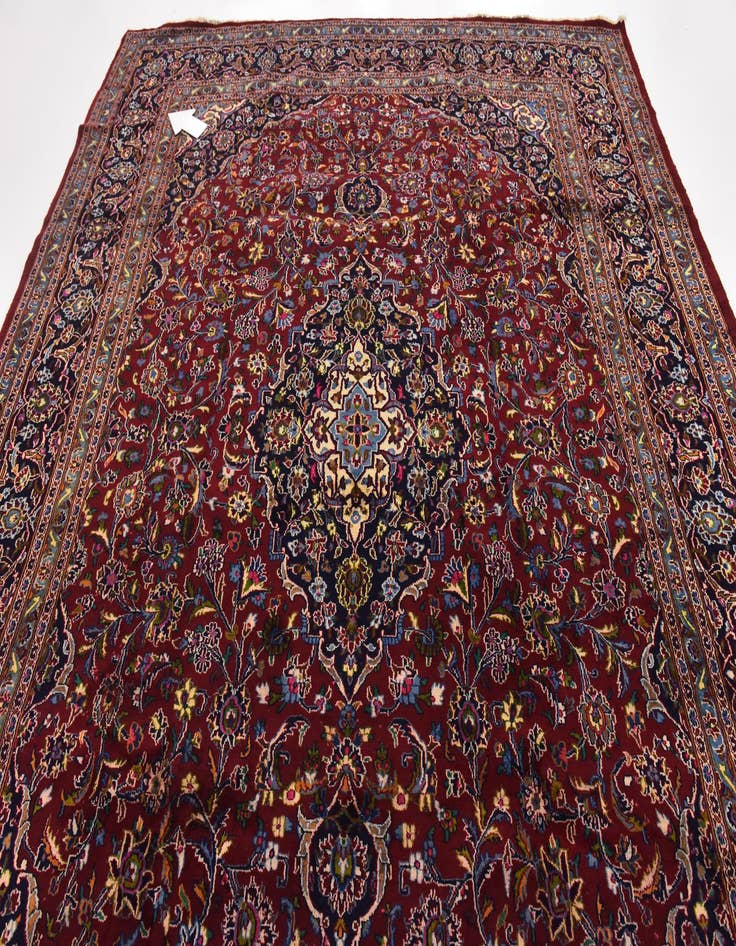 Detail image of  9' 9 x 12' 6  Hand Knotted Mashad Persian Wool Rug