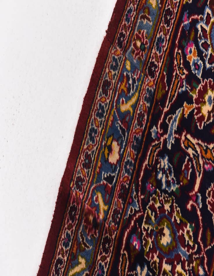 Detail image of  9' 9 x 12' 6  Hand Knotted Mashad Persian Wool Rug