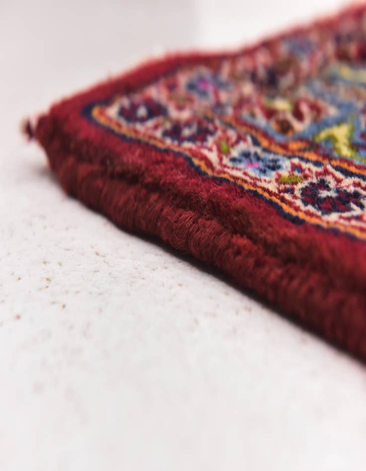 Detail image of  9' 9 x 12' 6  Hand Knotted Mashad Persian Wool Rug