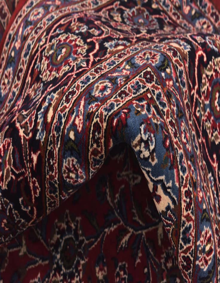 Detail image of  10' x 12' 6  Hand Knotted Mashad Persian Wool Rug