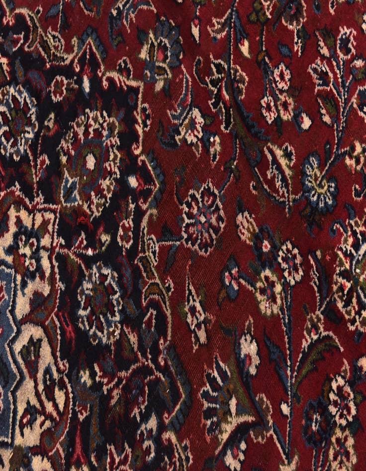 Detail image of  10' x 12' 6  Hand Knotted Mashad Persian Wool Rug