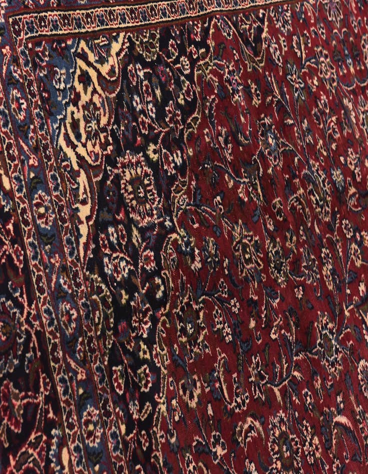 Detail image of  10' x 12' 6  Hand Knotted Mashad Persian Wool Rug