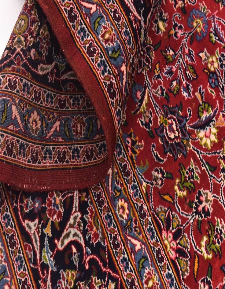 Detail image of  9' 8 x 12' 6  Hand Knotted Mashad Persian Wool Rug