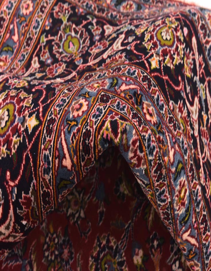 Detail image of  9' 8 x 12' 6  Hand Knotted Mashad Persian Wool Rug