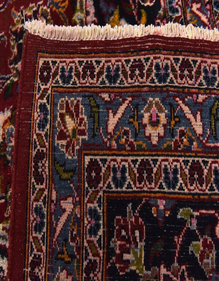 Detail image of  9' 8 x 12' 6  Hand Knotted Mashad Persian Wool Rug