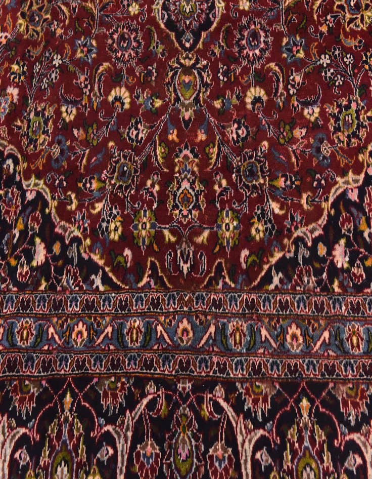 Detail image of  9' 8 x 12' 6  Hand Knotted Mashad Persian Wool Rug