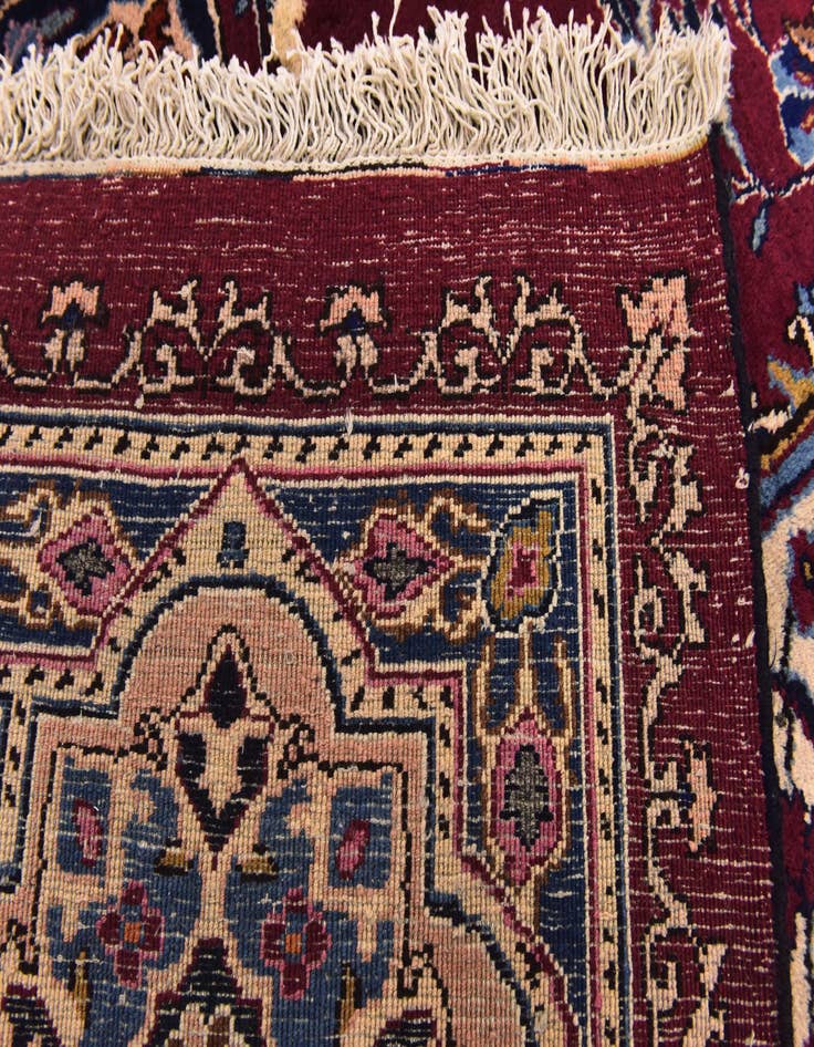 Detail image of 10' x 12' 5 Hand Knotted Mashad Persian Wool Rug