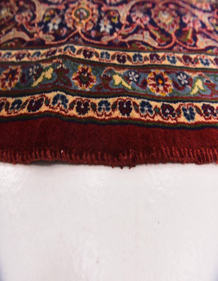 Detail image of  9' 6 x 12' 9  Hand Knotted Mashad Persian Wool Rug