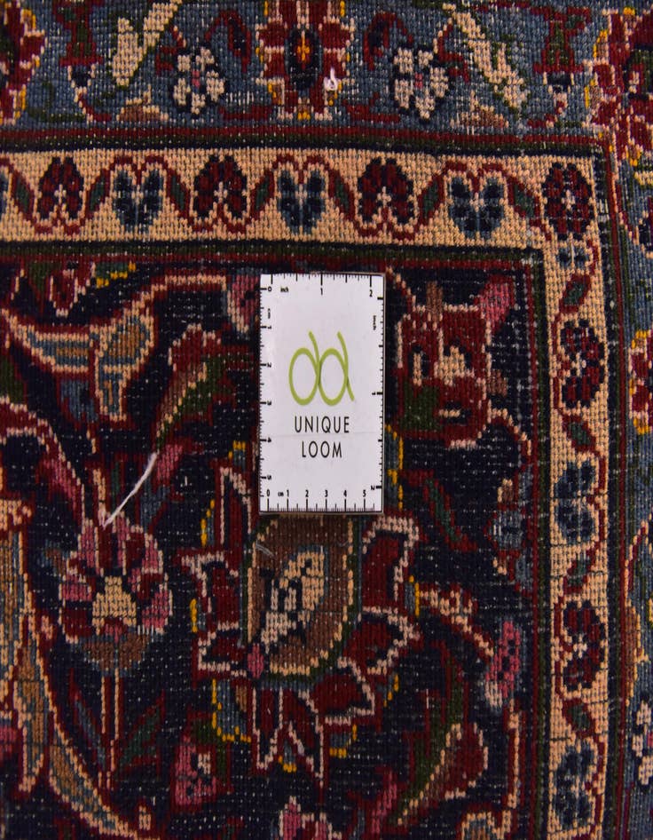 Detail image of  9' 6 x 12' 9  Hand Knotted Mashad Persian Wool Rug