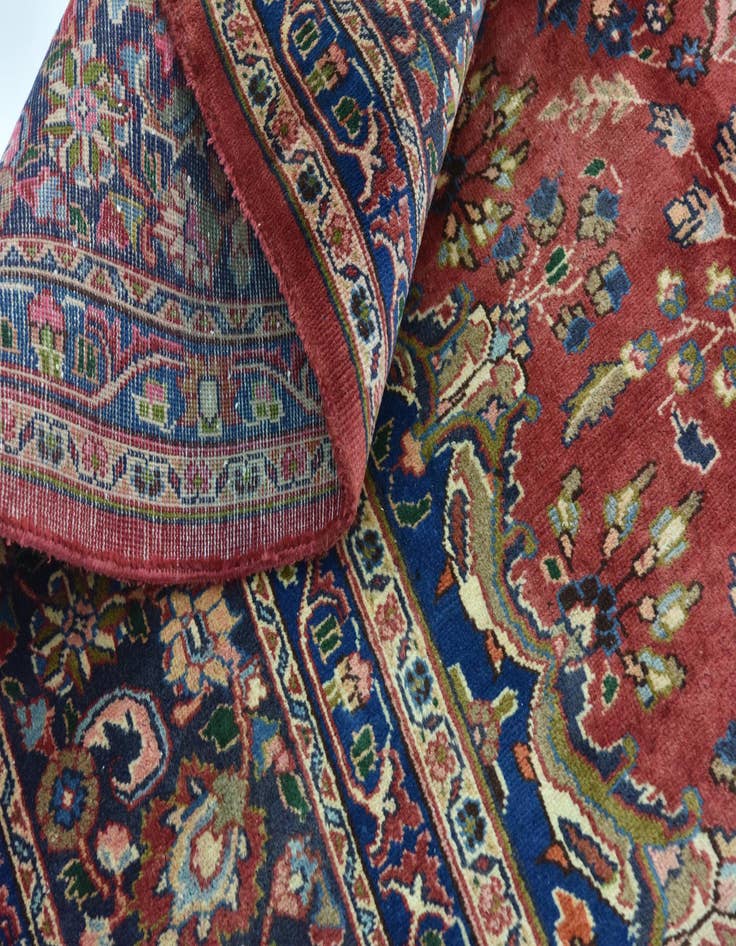 Detail image of  9' 8 x 12' 10  Hand Knotted Mashad Persian Wool Rug