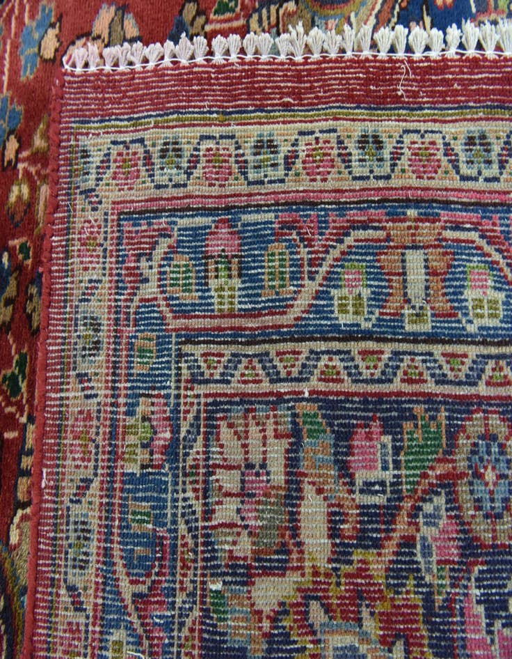 Detail image of  9' 8 x 12' 10  Hand Knotted Mashad Persian Wool Rug