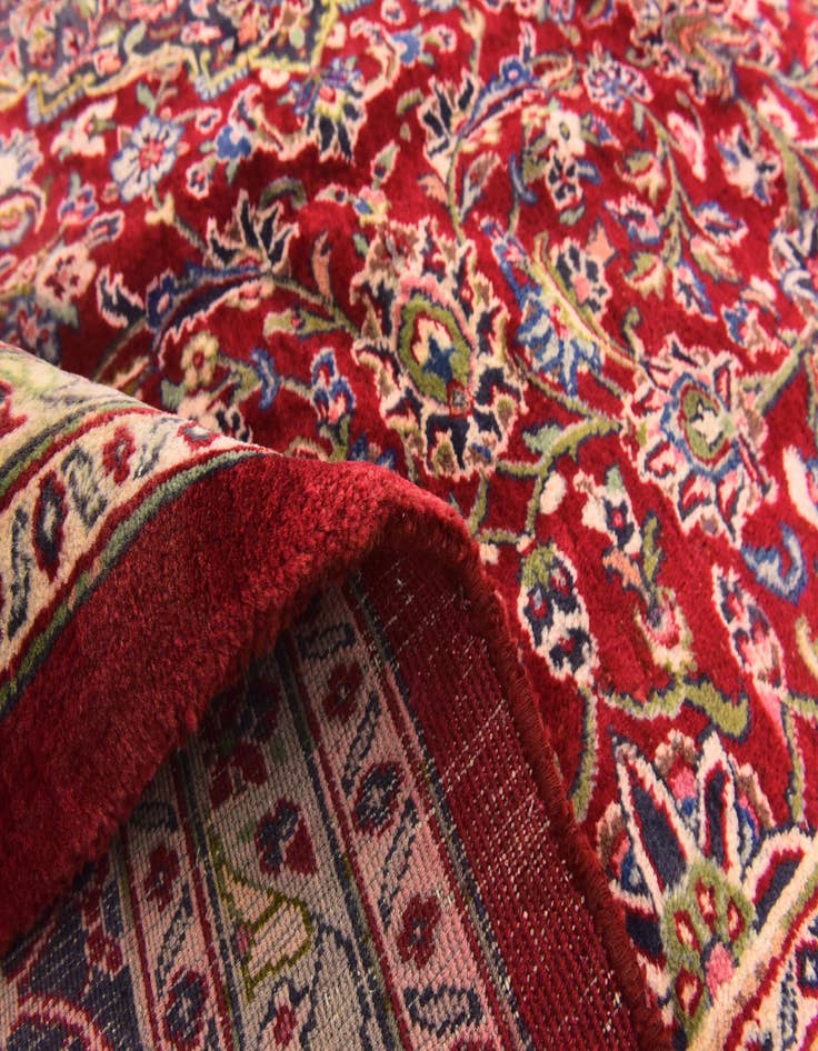 Detail image of  9' 9 x 11' 10  Hand Knotted Mashad Persian Wool Rug