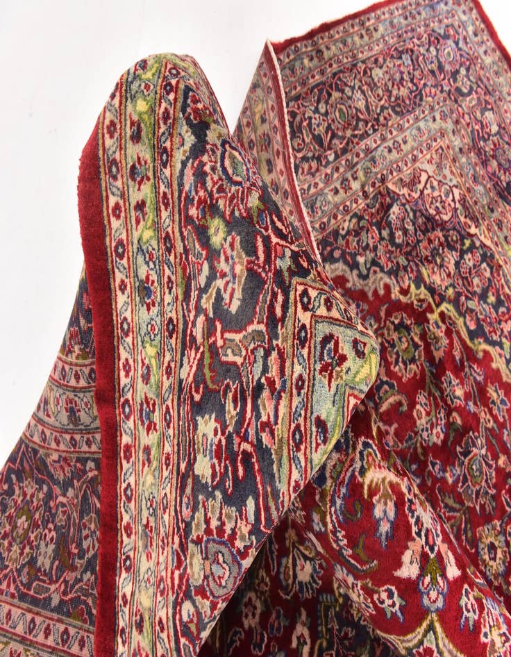 Detail image of  9' 9 x 11' 10  Hand Knotted Mashad Persian Wool Rug