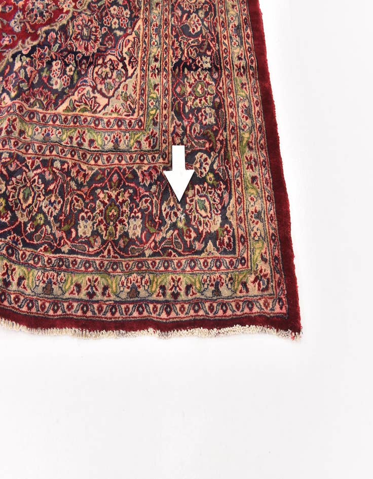 Detail image of  9' 9 x 11' 10  Hand Knotted Mashad Persian Wool Rug