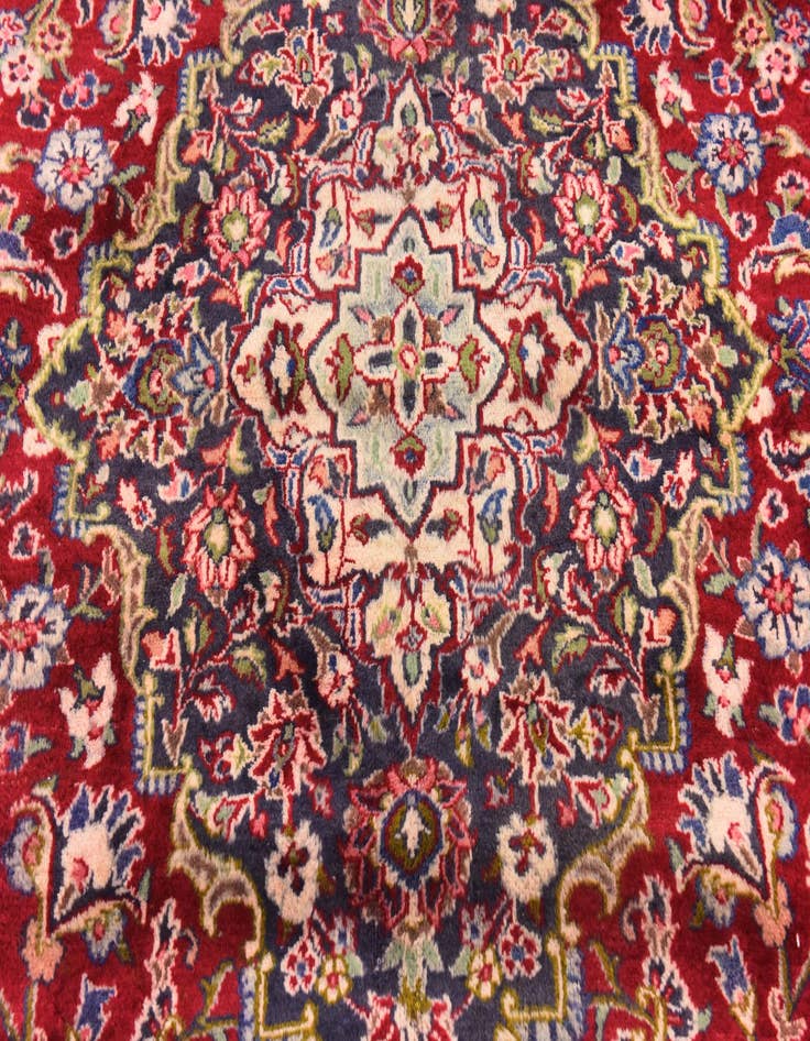 Detail image of  9' 9 x 11' 10  Hand Knotted Mashad Persian Wool Rug