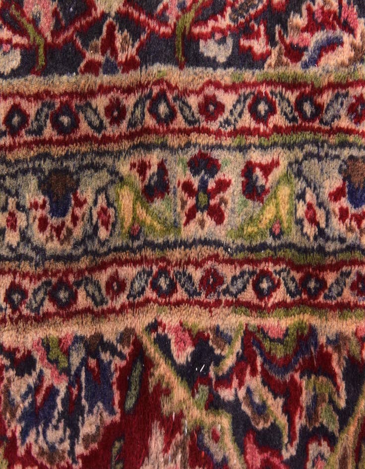 Detail image of  9' 9 x 11' 10  Hand Knotted Mashad Persian Wool Rug