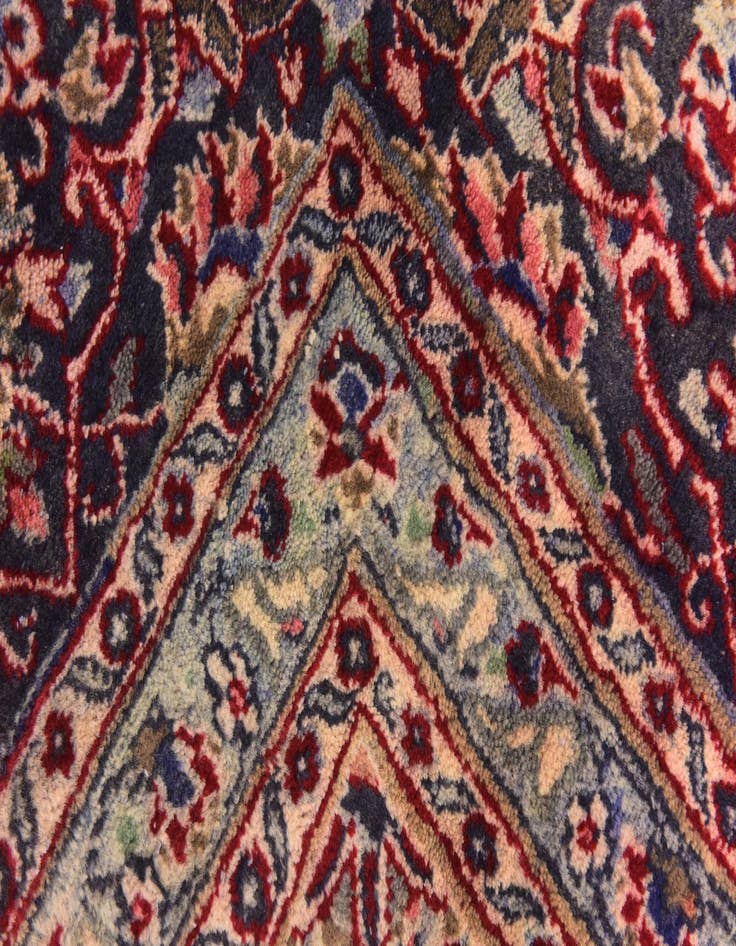 Detail image of  9' 9 x 11' 10  Hand Knotted Mashad Persian Wool Rug