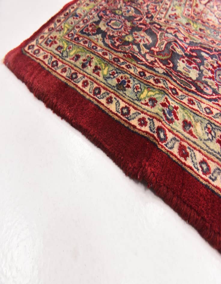 Detail image of  9' 9 x 11' 10  Hand Knotted Mashad Persian Wool Rug