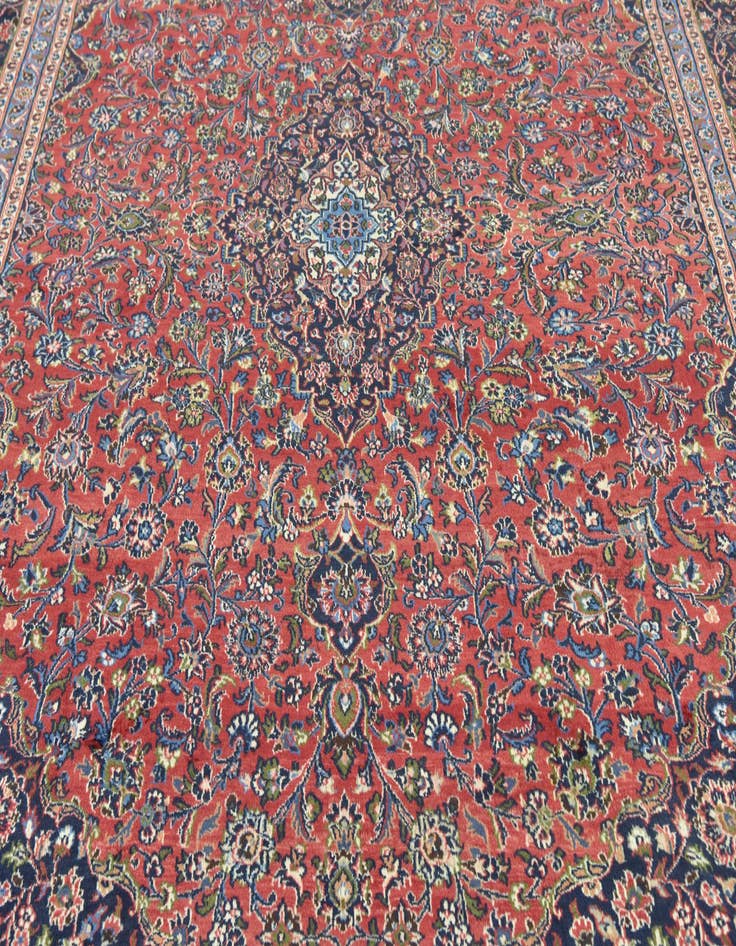 Detail image of  9' 10 x 12' 9  Hand Knotted Mashad Persian Wool Rug