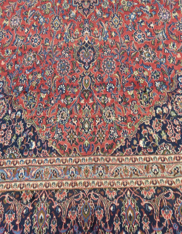 Detail image of  9' 10 x 12' 9  Hand Knotted Mashad Persian Wool Rug